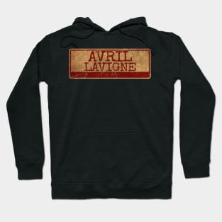 Aliska text red gold retro Avril Lavigne Hoodie